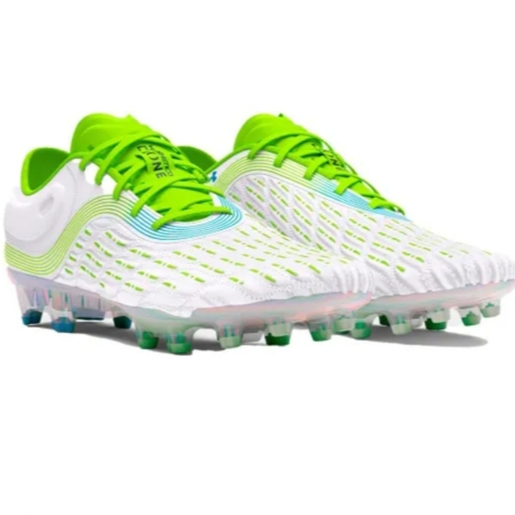 Under Armour Clone Mag Elite 3.0 FG - White/Yellow Football Cleats Size 8.5 main image 7